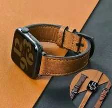 Calf Leather For Apple Watch iWatch Band 8 7 6 5 4 3 2 SE