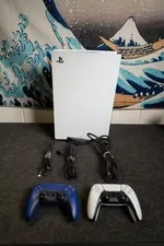 Sony PS5 Blu-Ray Edition Console - White. Used With Two