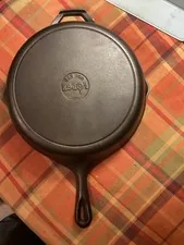 LODGE USA 9TB LARGE CAST IRON HEAVY GRILL RIDGED SKILLET