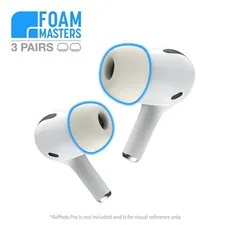 Foam Masters Memory Foam Ear Tips For Apple AirPods Pro