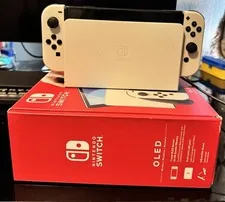 Nintendo Switch White OLED Model HEG-001 - 256gb SD CRKD