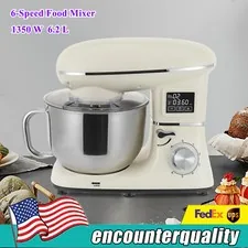 6.5-QT 1350W 6-Speed Food Mixer Kitchen Electric LCD Stand