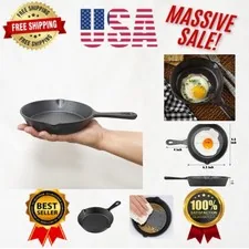 6-Inch Pre-Seasoned Cast Iron Skillet With Drip-Spouts -