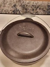 LODGE DUTCH OVEN Cast Iron / Basting Lid USA, 12DO Model