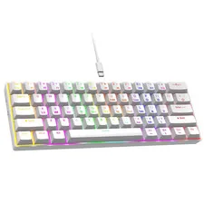 Mechanical White Wired RGB Multi Color GAMING Keyboard 60%