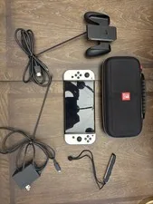Nintendo Switch White OLED 64GB Bundle - Great