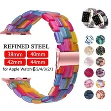 Resin iWatch Strap For Apple Watch Series 8 7 6 5 4 3 2 1