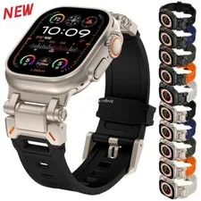 Metal+Silicone Band Strap For Apple Watch Series 11 10 9 8
