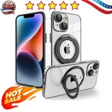 For iPhone 15 Pro Max Luxury Magnetic Slim Case With Stand