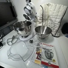 KitchenAid 5 Quart Artisan Stand Mixer KSM150PSWH White W/