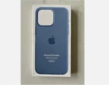 Genuine Apple Blue Silicone Case With MagSafe For iPhone