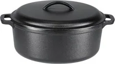 Amazon Basics Round Pre-Seasoned Cast Iron Dutch Oven Pot