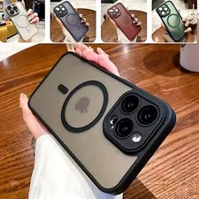 Shockproof Frosted Mag Safe Case For iPhone 16 15 14 13 12