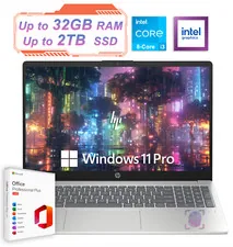 2025 HP Laptop Computer 15 Office 2024 FHD 8-Core Intel I3