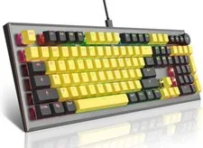 Mechanical Gaming Keyboard, PowerLead Wired Keyboard